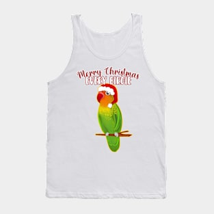 Funny LoveBird Agarpornis Merry Christmas Every birdie Tank Top